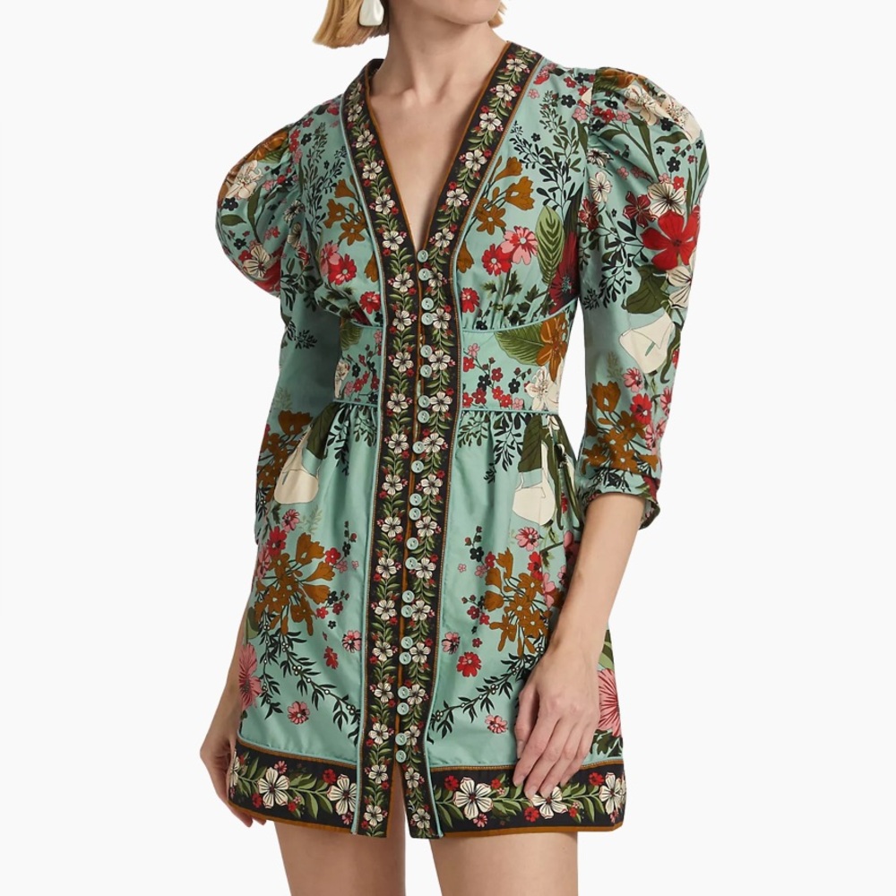 FARM RIO Beauty Bouquet Floral Minidress